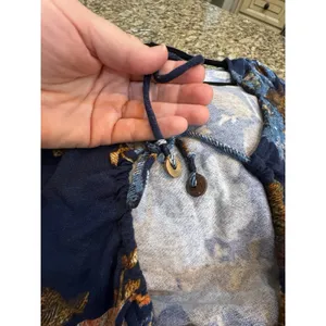 Free People Constance Boho Paisley Jumpsuit Size XL Boho Retro thumbnail 13
