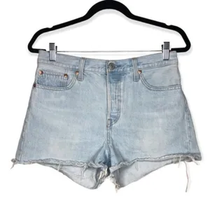 Levi's Wedgie Cut Off Jean Shorts Fray Hem thumbnail 4