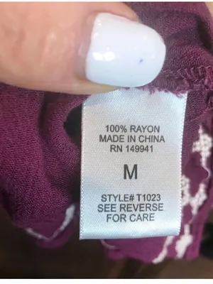 Charlotte Russe Embroidered Wine Sleeveless Tank thumbnail 5