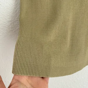 J. Crew olive asparagus green v-neck ribbed cropped tank top size S / M thumbnail 4
