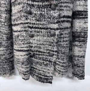 Free People Womens Zebra Yarn Double Breasted‎ blazer Size S thumbnail 9