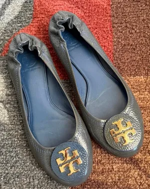 Tory Burch Reva Tumbled Patent Leather Flats thumbnail 1