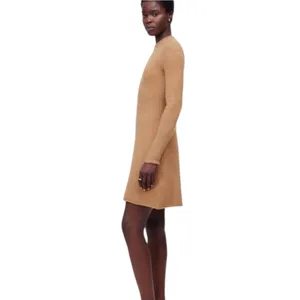 EUC Madewell Sz XS Sweater Mini Dress in Heather Camel $138 pilling fabric shave thumbnail 3