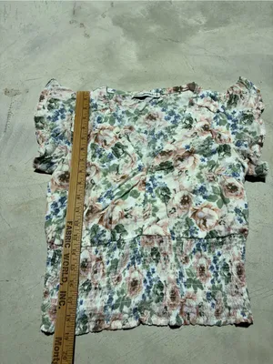 Abercrombie & fitch Floral Smocked Waist V-Neck Top small thumbnail 3