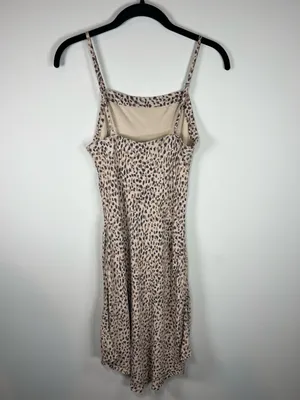 Abercrombie & Fitch Leopard Print Mini Slip Dress Brown Tan Lined Adjustable XS thumbnail 8