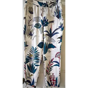 Tory Burch Women’s Sz 12 Adele Pant NWT 100% Silk, Floral, Resort Vacation Boho thumbnail 4