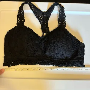 Maurices Black Lace Padded Racerback Bralette Size Large thumbnail 6