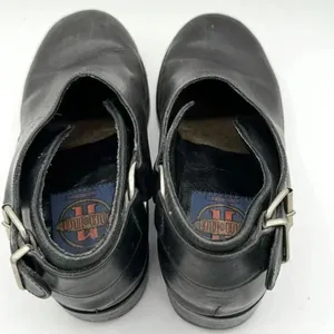 NANA Vintage Late 80s Early 90s Black Leather Single Buckle Shoes Size UK 4 US 6 thumbnail 9
