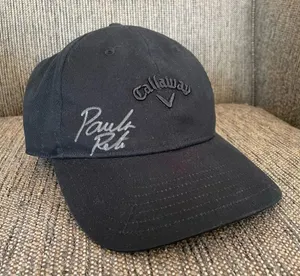 NWT Callaway Heritage Twill Hat Black Autographed by Paula Reto thumbnail 1