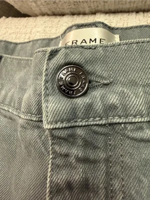 Frame Denim The Cuffed Utility Trouser in Slate Gray Women’s Size 28 Cotton Pant thumbnail 7