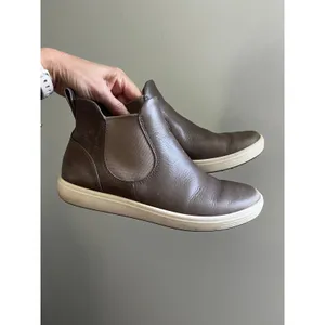 Ecco Soft‎ 7 Womens Taupe Leather Chelsea Ankle Boot 37 Gorpcore Comfort Sneaker thumbnail 9