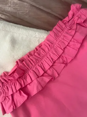Endless Rose One Shoulder Pink Ruffle Bodysuit thumbnail 3