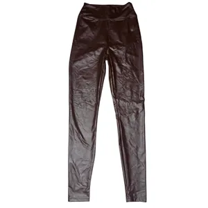 Offline By Aerie Real Luxe Faux Leather Hi Rise Leggings Size Medium Brown Chic thumbnail 4
