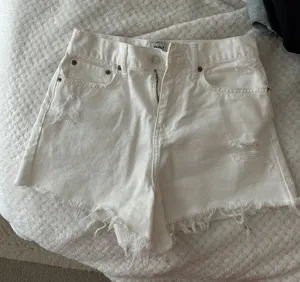 BDG White High-Waisted Shorts thumbnail 1