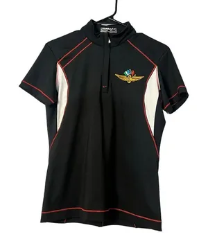 Nike Women's Small Black Embroidered Indianapolis Speedway Short‎ Sleeve Polo thumbnail 1