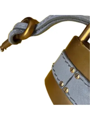 Chloé Paddington Blue Gray Leather Gold Hardware Padlock and Key Replacement thumbnail 13