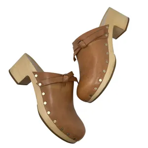 Loeffler Randall‎ Roberta Low-Heel Clogs Cognac Leather Brown Tan Size 5.5 thumbnail 2