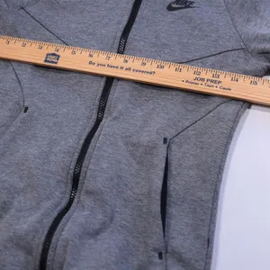 Nike Tech Fleece Hoodie Women XS Gray Full Zip Scuba Neck Jacket 842845-092 thumbnail 8