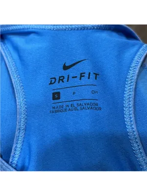 Nike Light Blue Dri-FIT Women's Athletic Tank with Swoosh thumbnail 2