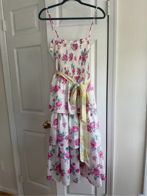 LoveShackFancy x Target Elise Floral Smocked Tiered Midi Dress XL thumbnail 6