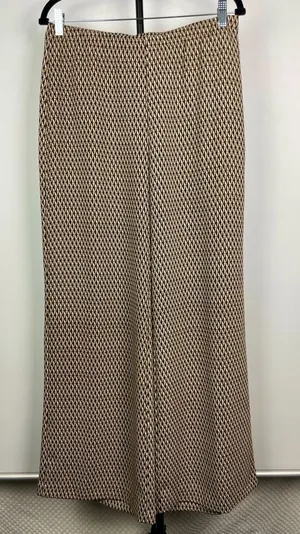 Chico’s Brown Black Diamond‎ Print Wide Leg Flowy Elastic Waist Pull On Pants thumbnail 1