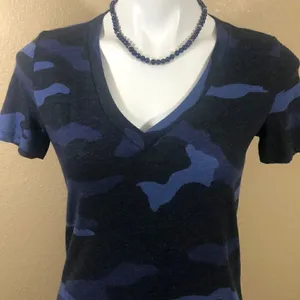 PINK blue black camo short sleeve T-shirt thumbnail 2