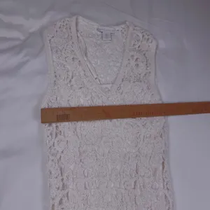 House of Harlow 1960 Ivory Crochet Floral Maxi Dress Sleeveless V-Neck Small thumbnail 3