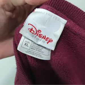 Disney Store Pooh Bear of Distinction 90s y2k Purple Fleece Sweatshirt XL thumbnail 4
