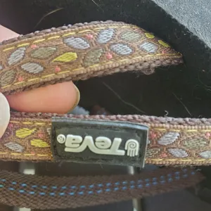 Teva Brown and Black Sandals with Patterned Strapsteva Mush Imperfection On Top thumbnail 4