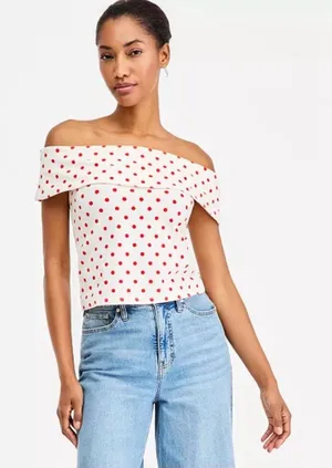 🆕 On 34th Women's Off-The-Shoulder Jersey Knit Top thumbnail 1