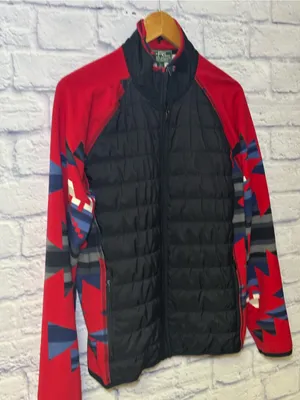 Lauren Ralph Lauren Active Puffer Fleece Jacket With Native Print Womens Size XL thumbnail 2