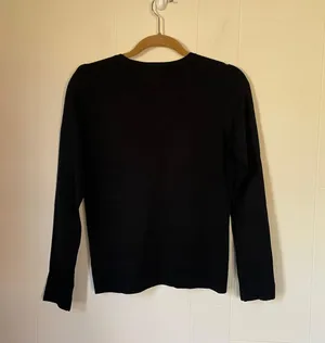 Chico’s Silk Blend Knit Sweater black v-neck classic minimalist women’s size 0 thumbnail 5