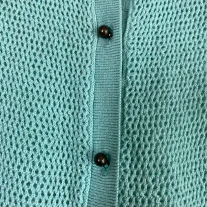 American‎ Eagle Outfitters Mint Green Crochet Knit Button Up Cardigan Sweater S thumbnail 8