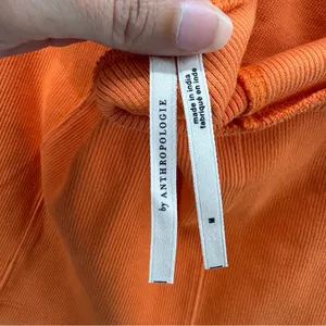 By Anthropologie Vibrant ribbed Knit tube Top medium orange thumbnail 3