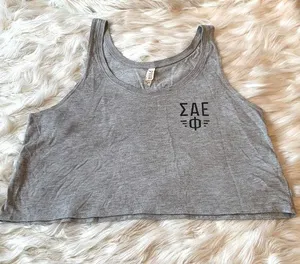 Bella Canvas SAE and Alpha Phi Spring Fling Cropped Tank Top Size Medium thumbnail 1