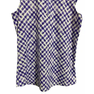 Ibkul Gingham Sleeveless Polo Lavender/White Golf Tennis Women'S‎ Size Small thumbnail 5