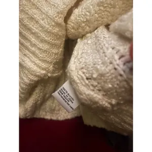 Nine West cream v-neck ribbed knit long sleeve button front cardigan sweater S thumbnail 3