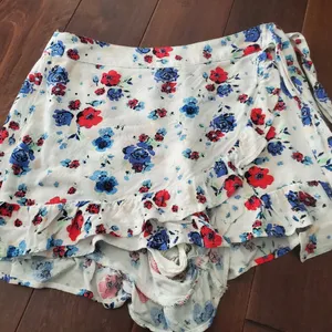 Free People Floral Print Skirt - White , Red And Blue Size 6 thumbnail 3