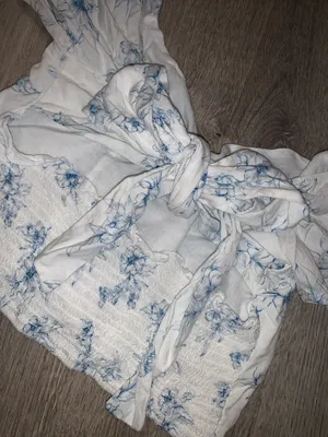 Lottie Moss White Blouse/Blue Flowers Small thumbnail 6