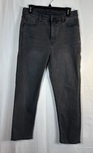 Women’s American Eagle Mom Jean Black Jeans Straight Leg Size 8 Preowned thumbnail 1
