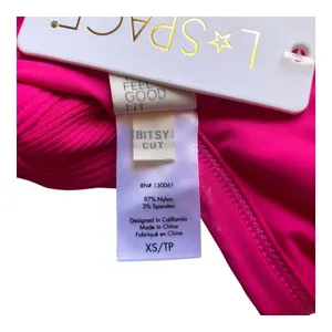 L*Space Anna Bitsy Cut Bougainvillea Pink Ribbed Bikini Bottom Women’s XS NWT thumbnail 6