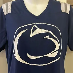 Colosseum Navy White Penn State Nittany Lions Short Sleeve V-Neck T-Shirt- Small thumbnail 5