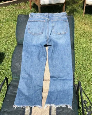 Zara Jeans Womens 6 Denim Straight Leg Cropped Light Wash Raw Hem thumbnail 7