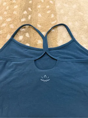 Beyond Yoga Spacedye Slim Racerback Cropped Tank Teal Sea Heather L thumbnail 6