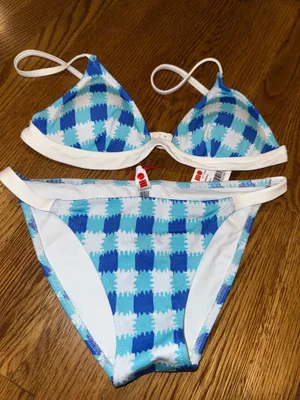 Solid & Striped Bikini Set thumbnail 1