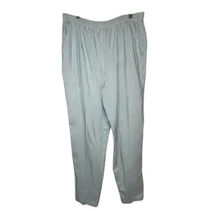 Adrienne Vittadini Silk Striped Pajama Lounge Pants Womens M Green White Vintage thumbnail 10
