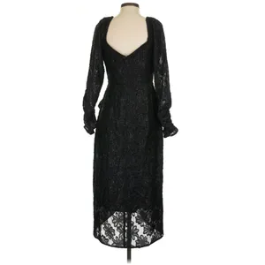 ASTR the Label Terese Metallic Floral Long Sleeve Cocktail Dress S Formal Weddin thumbnail 4