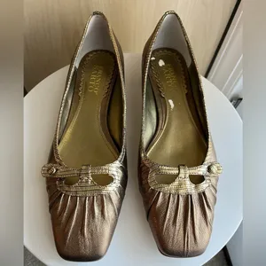 Franco‎ Sarto Metallic Brown/Gold Leather Flats - Size 7 thumbnail 4