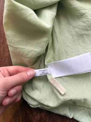 Madewell Sunfaded Mint Green Linen-Blend Lucie Smocked Midi Dress - Size XS thumbnail 6