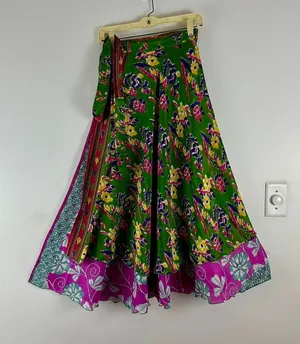 Reversible Maxi Wrap Skirt BINS615 Multiple thumbnail 1